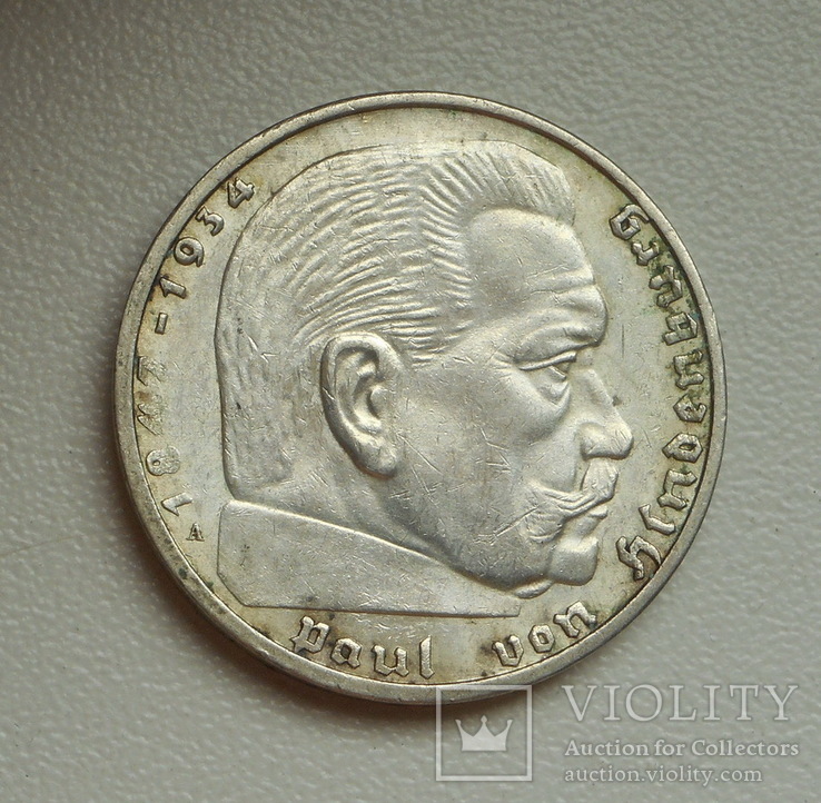 2 марки 1939 г. (А) Третий Рейх, серебро, фото №11