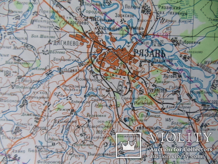 Карта Генштаба. Рязань ( Россия ). 1987 год., фото №5