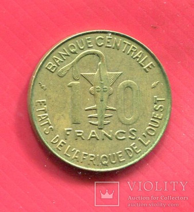 Западная Африка 10 франков 1985 ФАО, фото №3