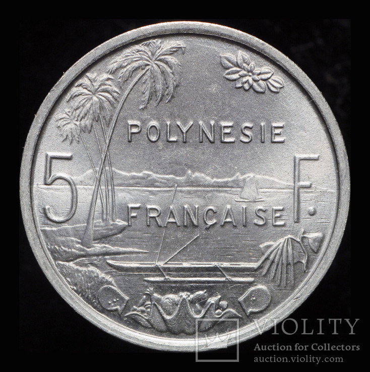 Французкая Полинезия 5 франков 1965 Unc