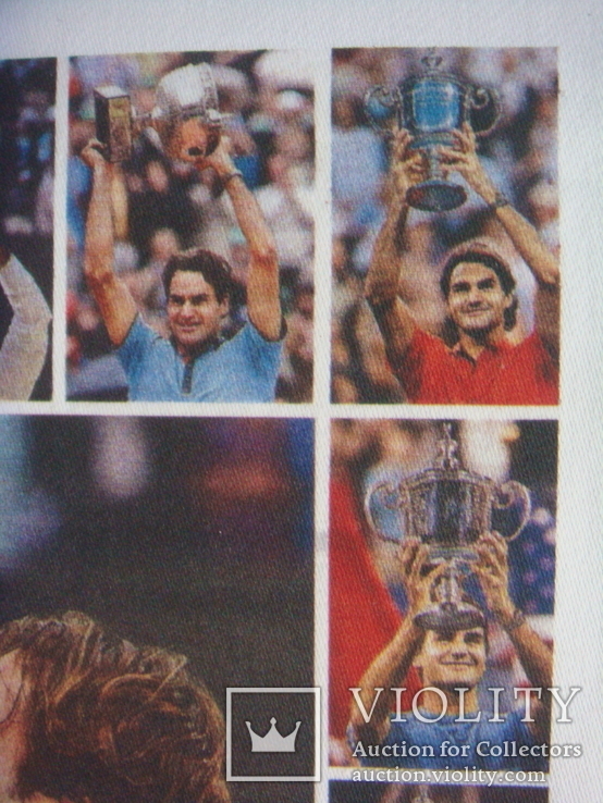 Салфетка теннис,резиновая наклейка с фото Роджер Федерер-один из лучших теннисистов, фото №6