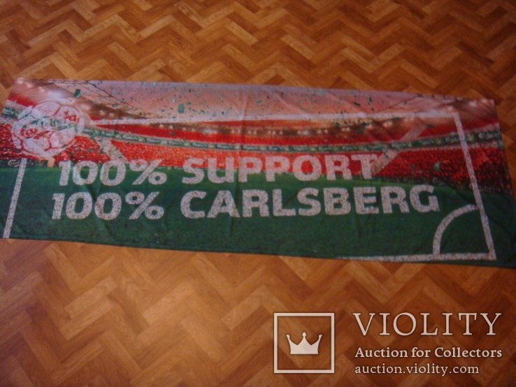 Флаг банер реклама,футбол-спонсор пиво CARLSBERG, фото №3