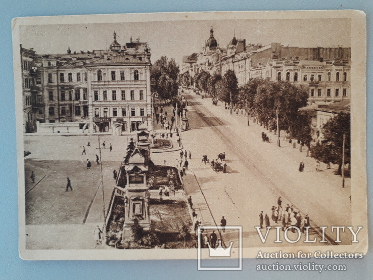 Открытка Киев 1925 год улица Короленко теперь Владимирская, фото №2