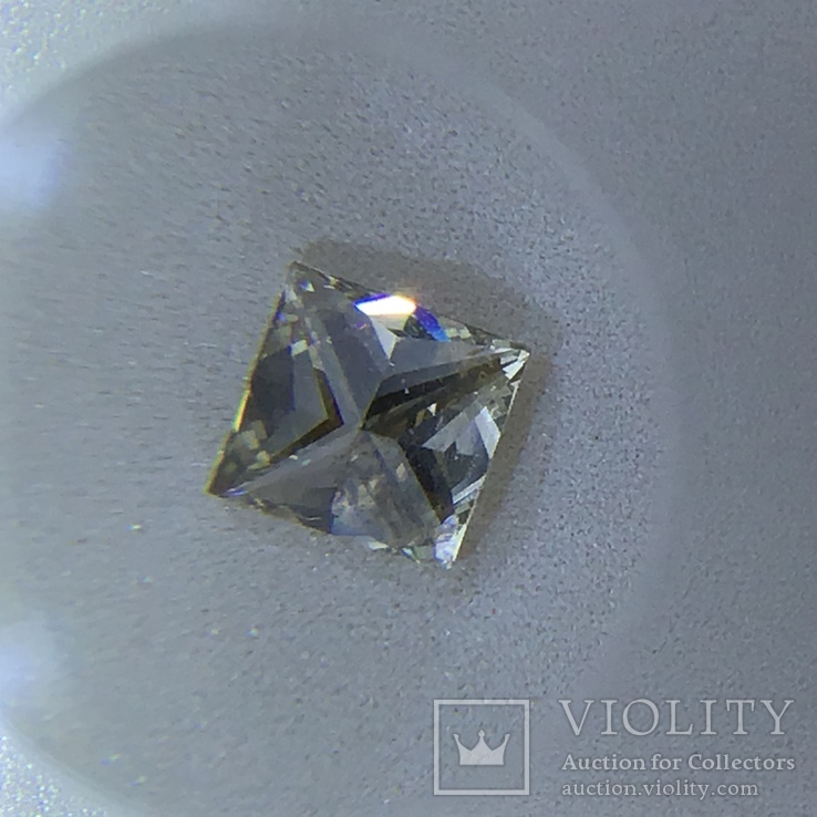 Коричневый бриллиант огранки принцесса 0.71ct, фото №4