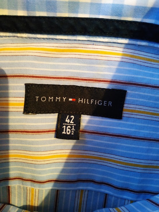 Рубашка полоска TOMMY HILFIGER коттон р-р 42, numer zdjęcia 7