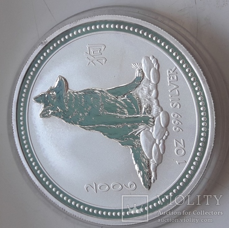 1 доллар 2006 Австралия лунар собака, фото №2