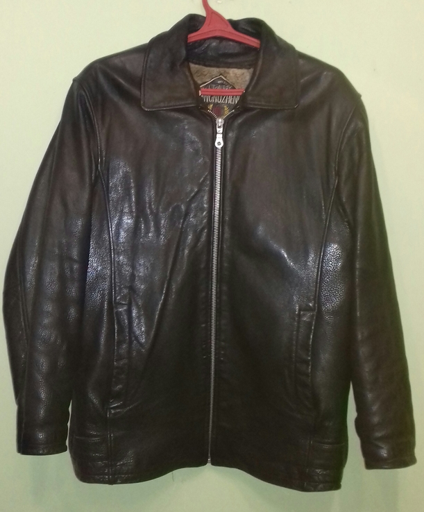 Зимняя кожаная куртка XL, фото №2
