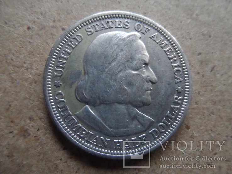 50 центов 1893  США  серебро  (К.50.4)~, фото №3