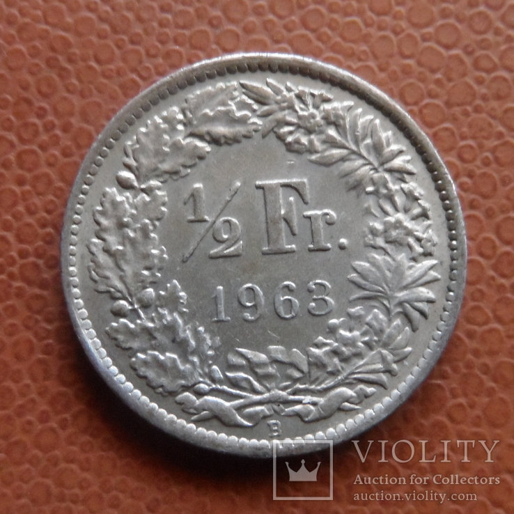 1/2  франка  1963  Швейцария  (М.3.4)~, фото №3