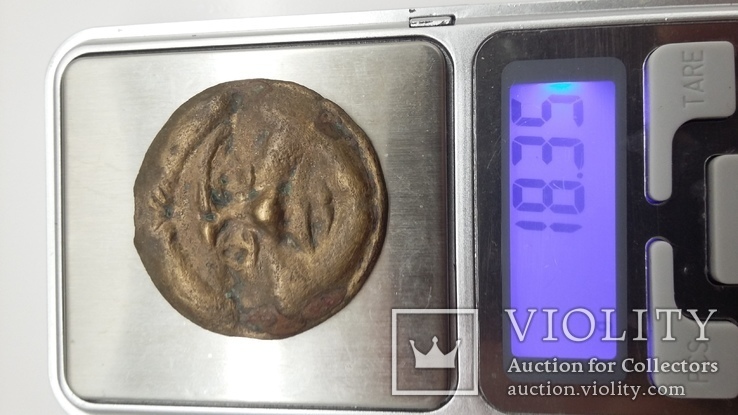 Монета Ольвия. Горгона, редуцированный асс ., фото №8