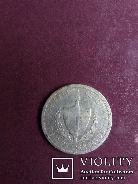 Куба, 5 центаво 1915 год. Серебро., фото №7