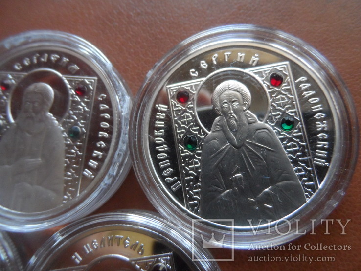 10  рублей 2008  Беларусь Святые-набор  5 шт. серебро~, фото №5