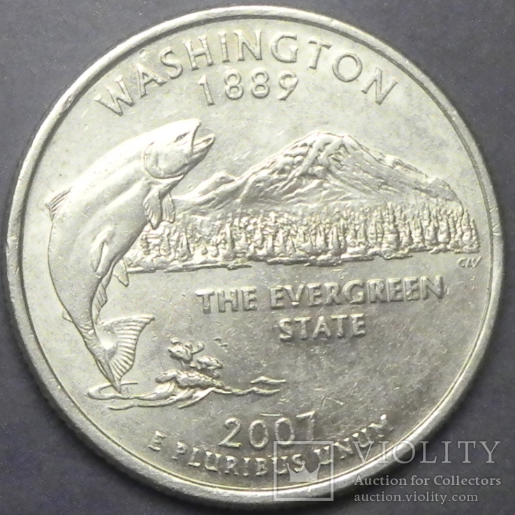 25 центів США 2007 P Вашингтон, фото №2