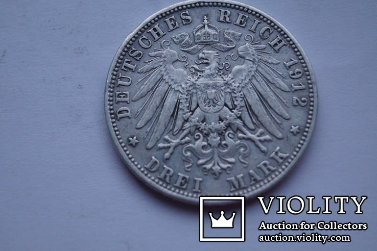 3 марки 1912 р. Баварія., фото №4