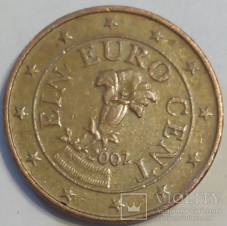 Австрия 1 евроцент 2002, фото №2