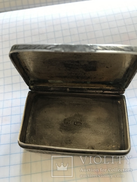 Табакерка серебро 84 пробы, фото №3