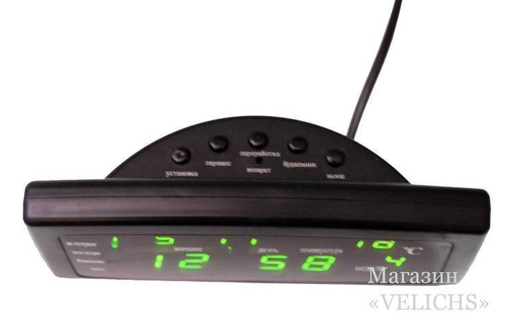 Электронные часы с календарем, термометром и будильниками Caixing CX-868, фото №6
