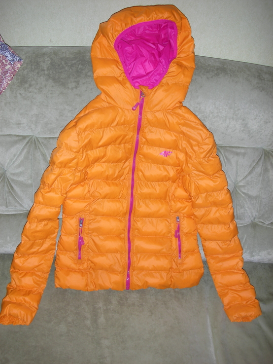 Куртка стильная, польского бренда 4F, оранжевая, размер М, фото №2