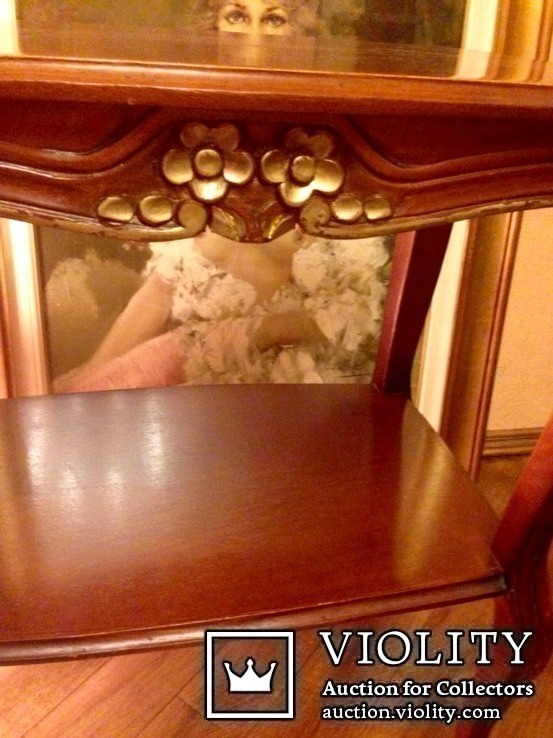 Итальянский столик стиль барокко. гнутые ножки. h -60 см., фото №7