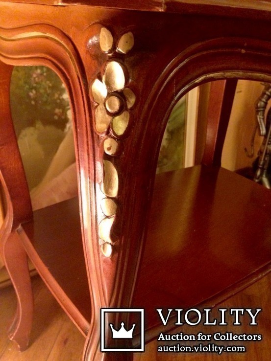 Итальянский столик стиль барокко. гнутые ножки. h -60 см., фото №8
