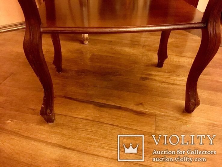 Итальянский столик стиль барокко. гнутые ножки. h -60 см., фото №11