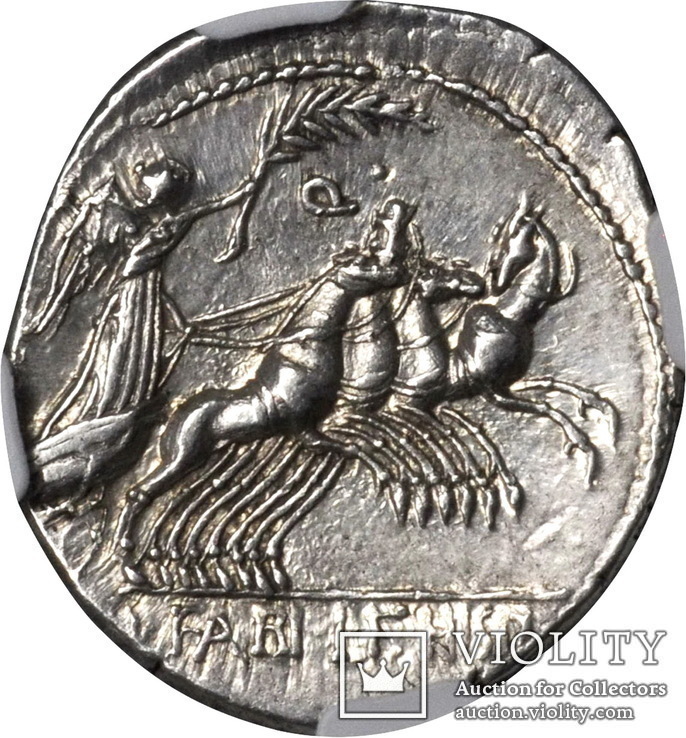 Республиканский денарий  C. Annius 82-81 г. до н.э., фото №3