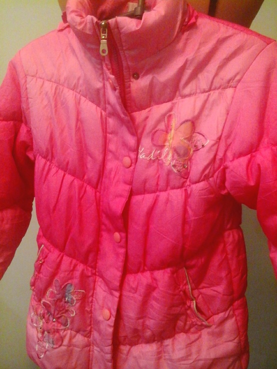 Куртка градиентная розовая, синтепон, флис, см.замеры, фото №4