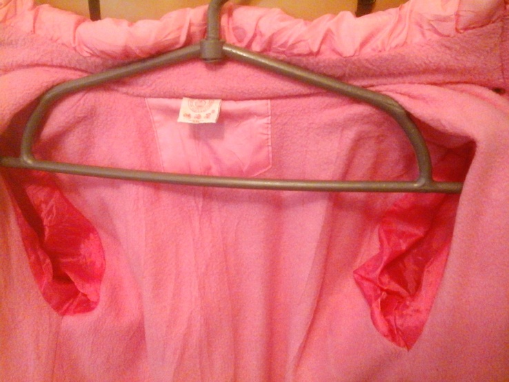 Куртка градиентная розовая, синтепон, флис, см.замеры, фото №7
