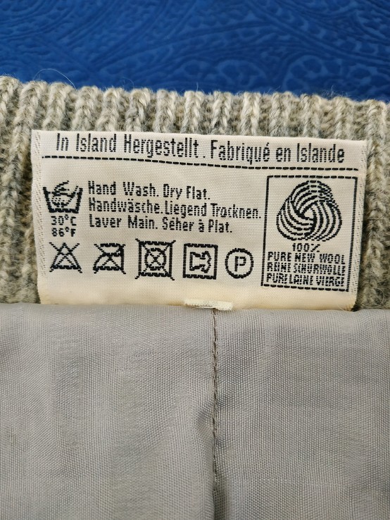 Настоящий зимний исландский свитер SAMBAND шерсть р-р М, фото №8