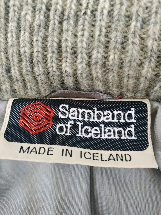 Настоящий зимний исландский свитер SAMBAND шерсть р-р М, фото №9