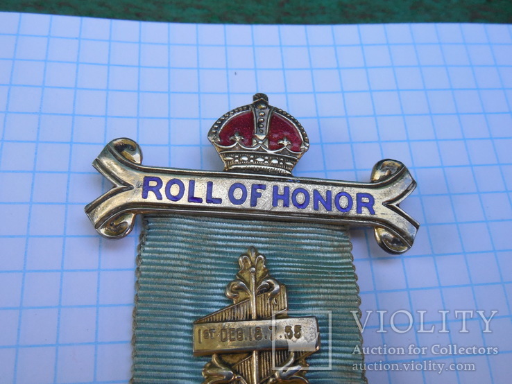 Масонский знак Roll of honor 1964г, фото №6