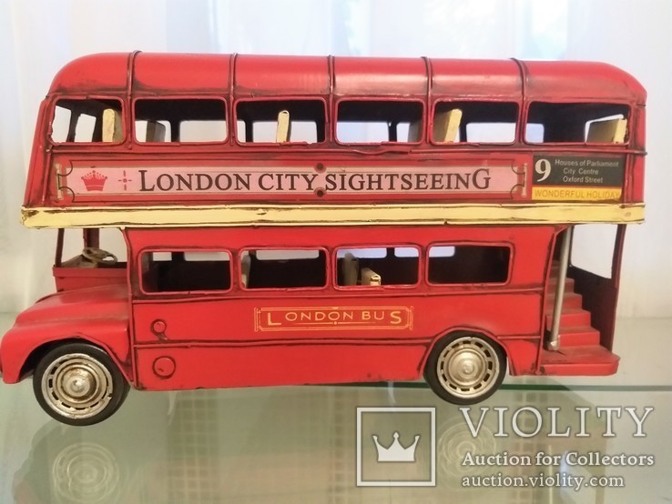 Автобус железный London Сity Bus.  Великобритания., фото №2