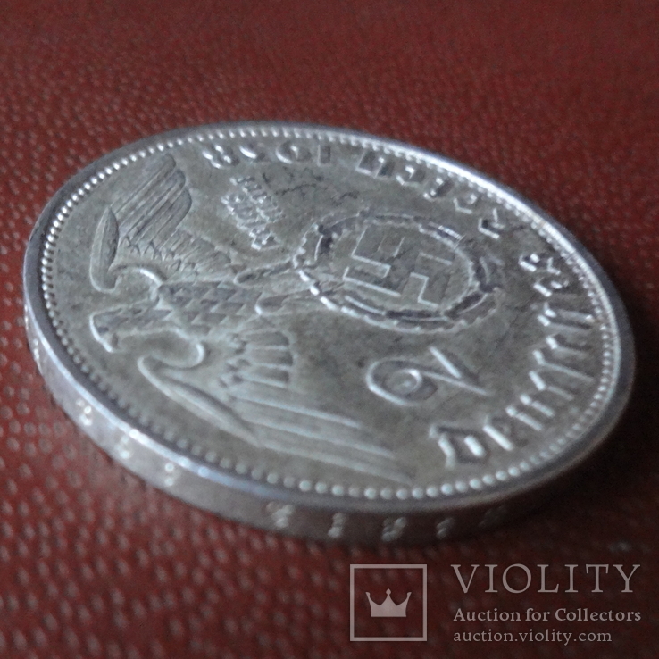 2 марки 1938    Германия  серебро   (М.7.31)~, фото №4
