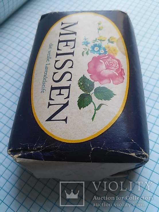 Мыло: "MEISSEN" die weibe Lavendeclseife. Made in German Democratic republic 80% - 150 g, фото №5