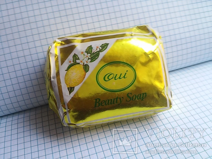 Туалетное мыло: "Oui" Beauty Soap. LEMON. MADE IN EGYPT. PARIS FRANCE 150 g., фото №2