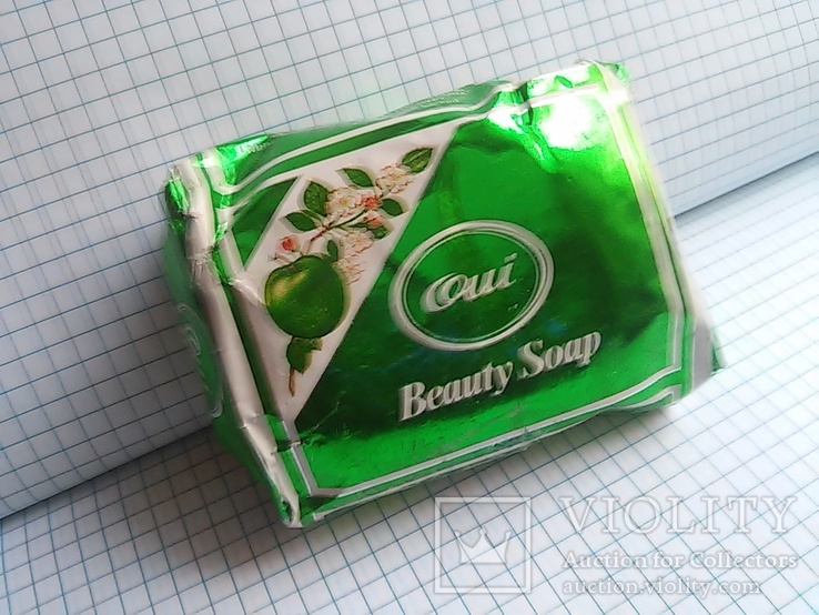 Мыло: "Oui" Beauty Soap. APPLE. Paris France. MADE IN EGYRT 150 g., фото №2