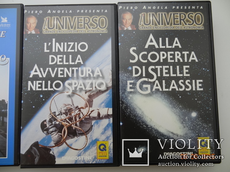 Видеокассеты на итальянском языке о космосе, планетах, чудесах света и т. д. 22 шт., фото №3