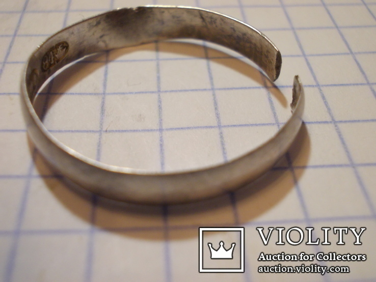 Обручальное кольцо серебряное  84 (безразмерное), фото №3