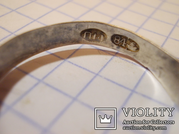 Обручальное кольцо серебряное  84 (безразмерное), фото №5