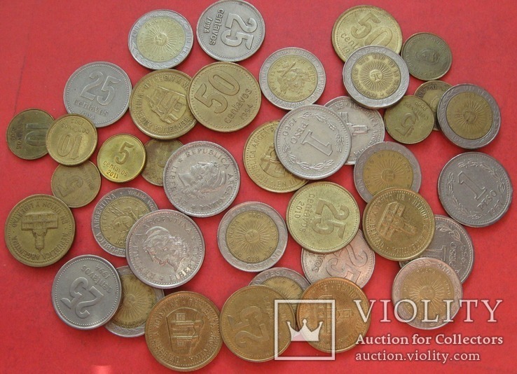 Монеты Аргентины - 40 шт.