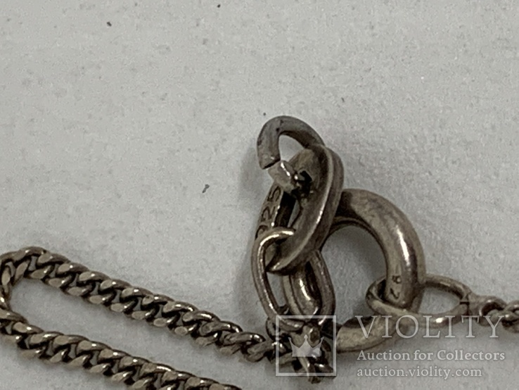 Серебряная цепочка с двумя кулонами, фото №6