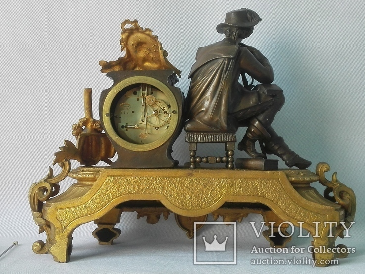 Каминные часы XIX века Vincenti &amp; Cie 1855, фото №6
