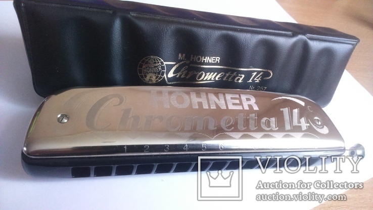 Губная гармошка Hohner Chrometta 14 (за пол цены), фото №2