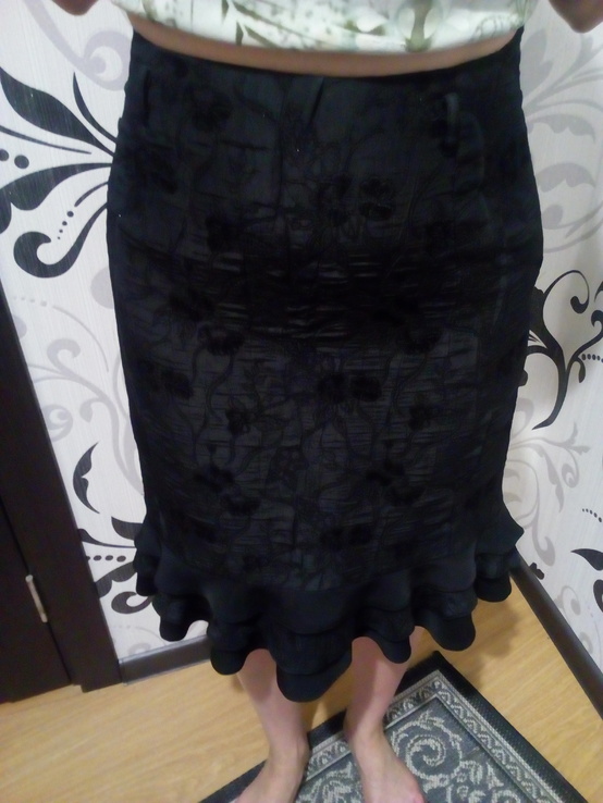 Жіноча чорна юбка fular 38 розмір, numer zdjęcia 2