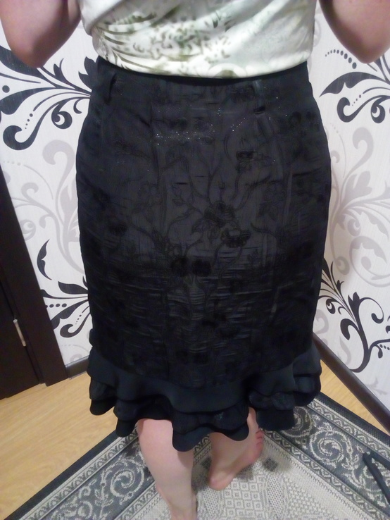 Жіноча чорна юбка fular 38 розмір, фото №4