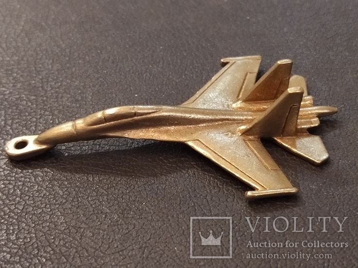 Истребитель Самолет SU 30 коллекционная миниатюра бронза брелок