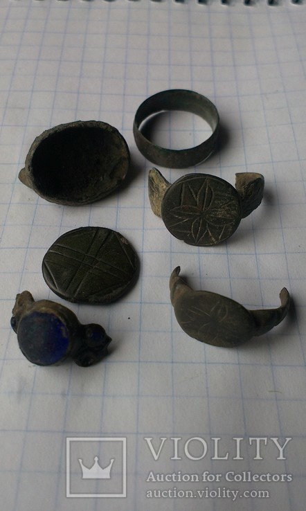 Щитки перстнів від КР до середньовіччя, + кільце бронза, фото №2