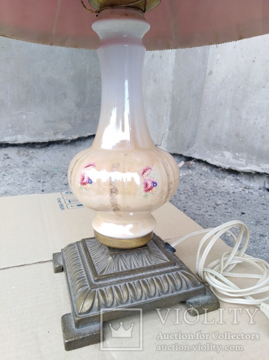 Настольная лампа. латунь.фарфор, фото №11