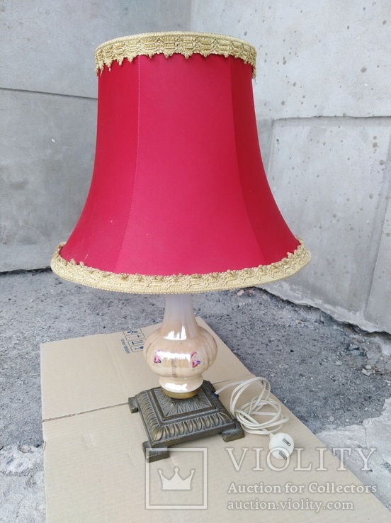 Настольная лампа. латунь.фарфор, фото №12