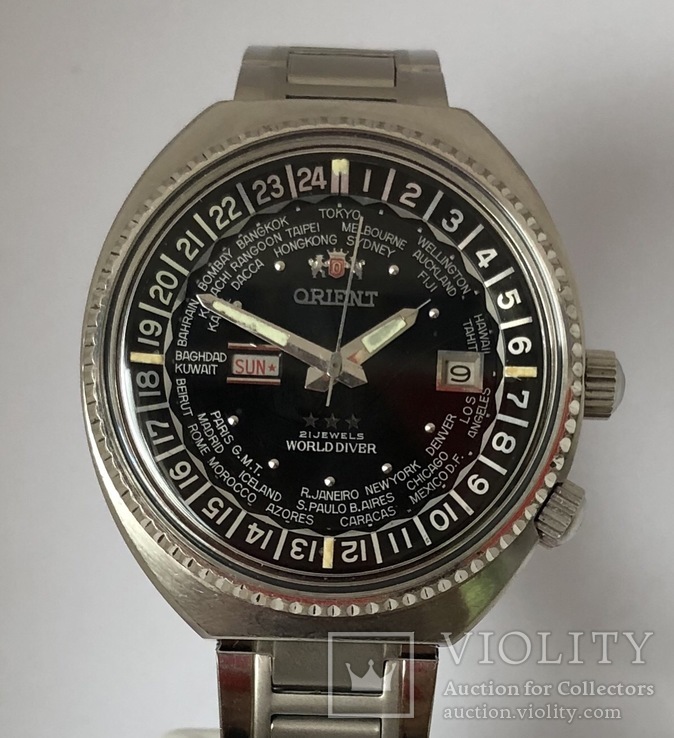 Часы Orient World Dover GMT 70-e годы